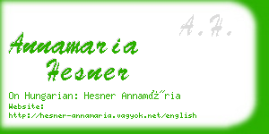 annamaria hesner business card